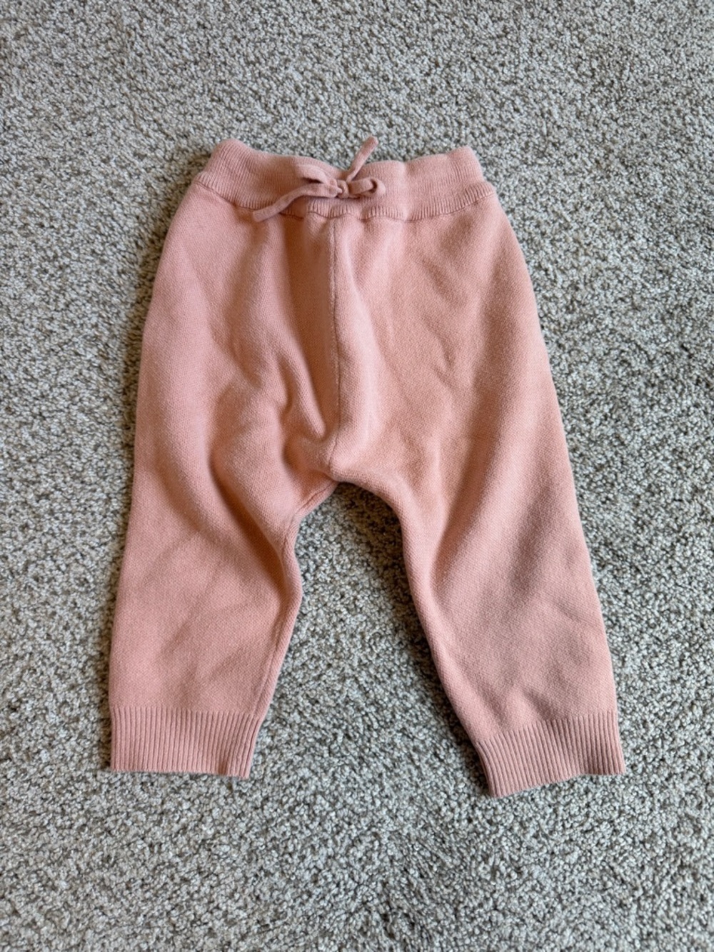 Kids Cozy Knit Joggers in Dusty Pink